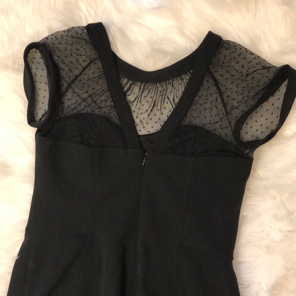 WHBM Sheer Polka Dot Dress - Picture 3 of 4